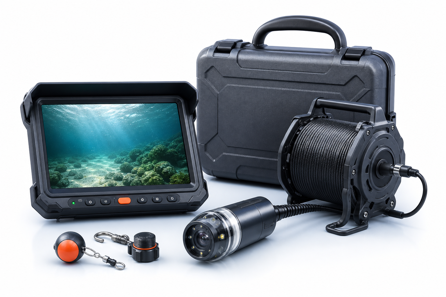 fourq 7 inch underwater fishing camera kit